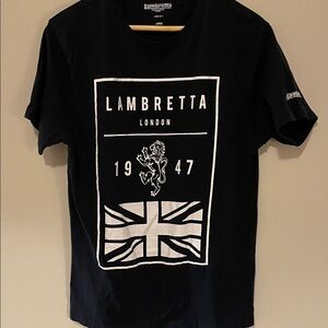 London Men's Black Short Sleeve Logo Tee